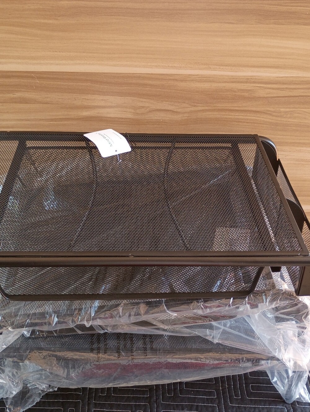 Metal Mesh Computer Monitor Stand and Riser with Pullout Drawer - Picture 6 of 15